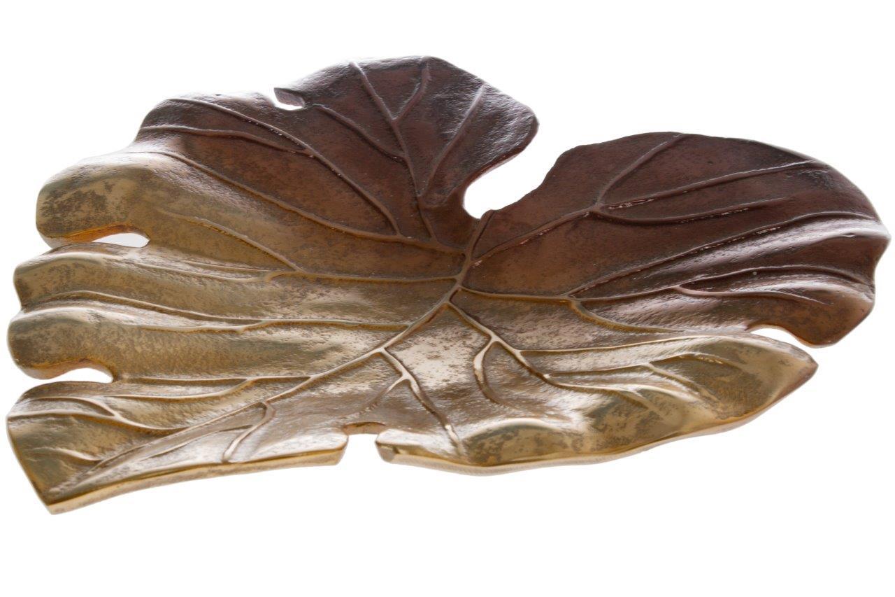 Schale LEAF - bronzefarben - 27x29 cm
