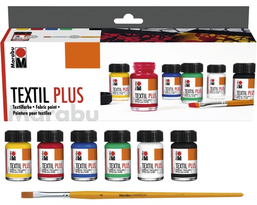 Marabu Stoffenverf Textiel plus Starter 15 ml 6-pack