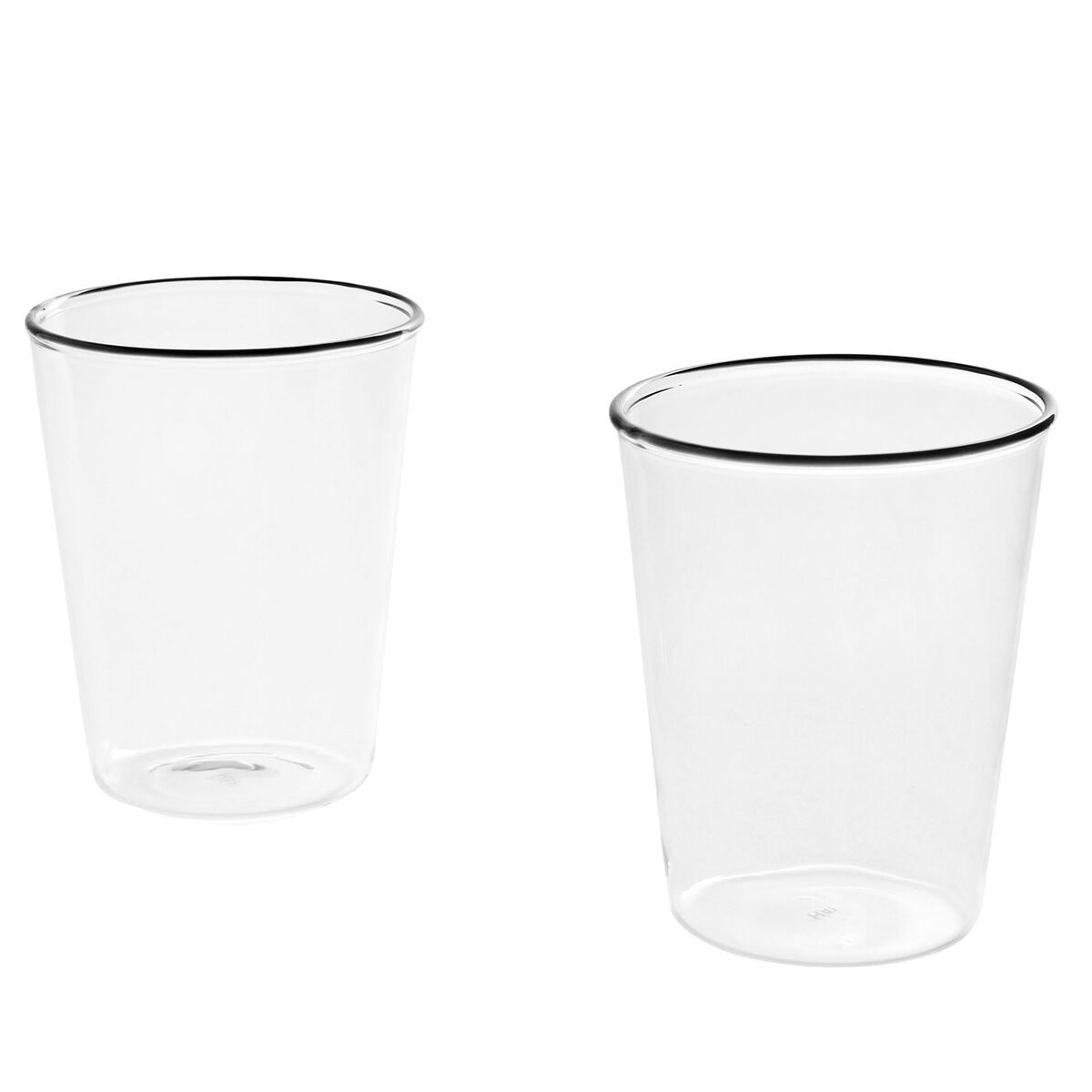 Glas Rim Clear, sort, 2 stk