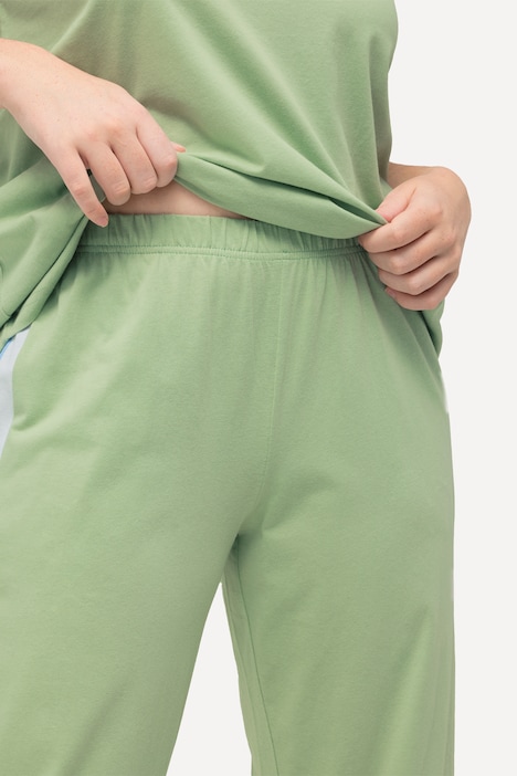 Pyjama, Schmuckstreifen, Rundhals, Halbarm