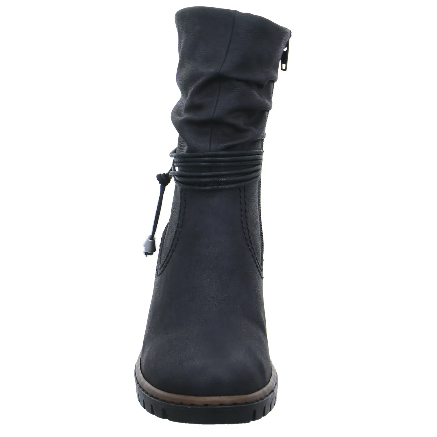 RIEKER Stiefelette Schwarz Lederimitat