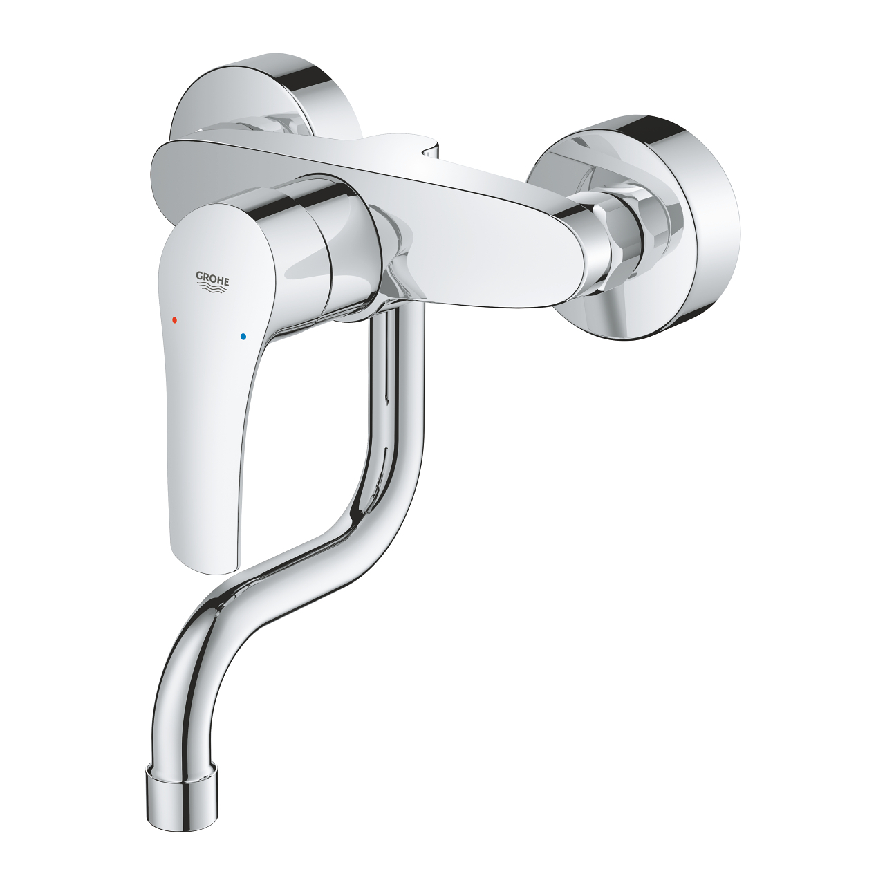 Grohe Eurosmart keukenkraan wand met lage uitloop sprong 14,9cm chroom