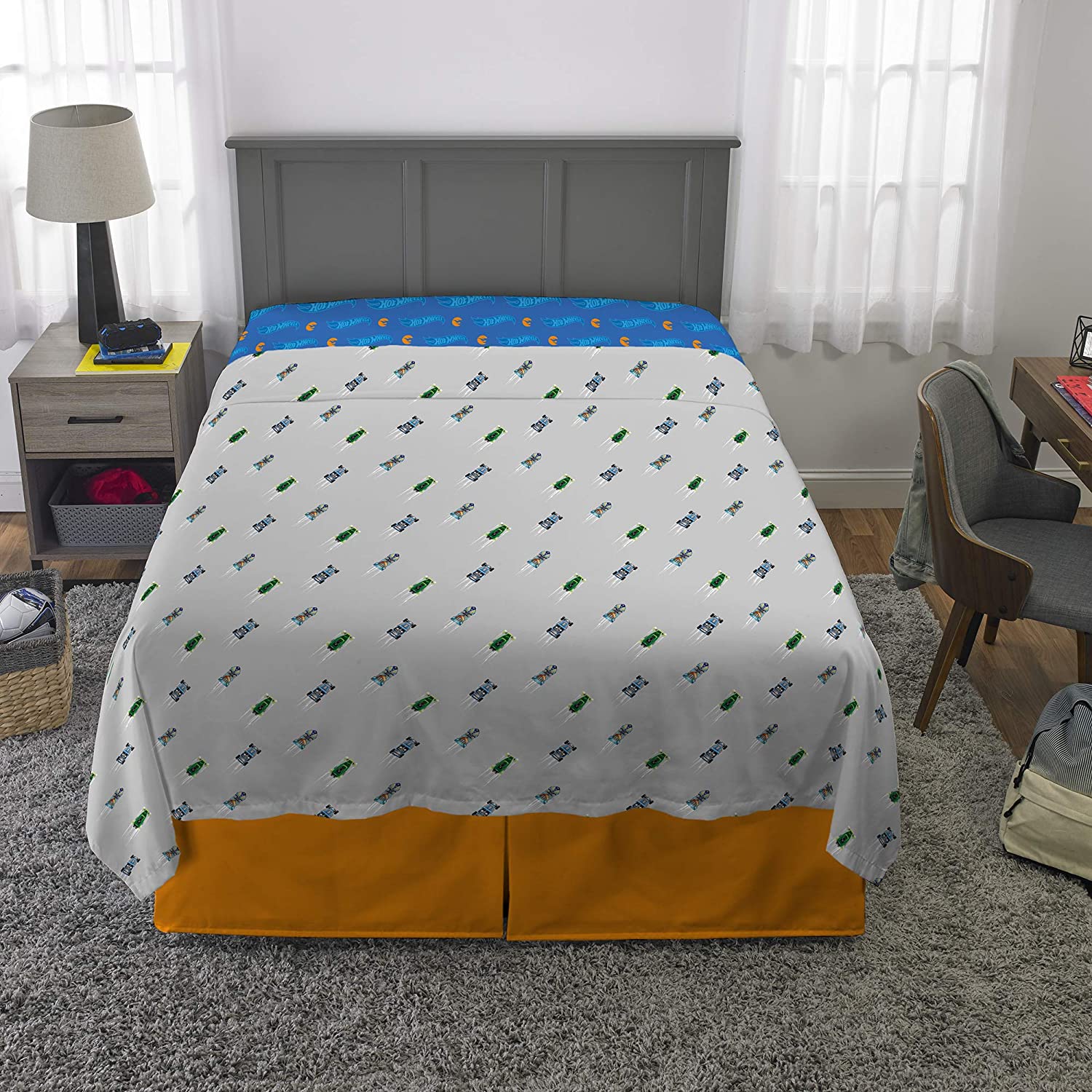 Twin Super Mario 3-Piece Bed Sheet Set.1 Flat Sheet 1 Fitted Sheet 1 Pillow Cases
