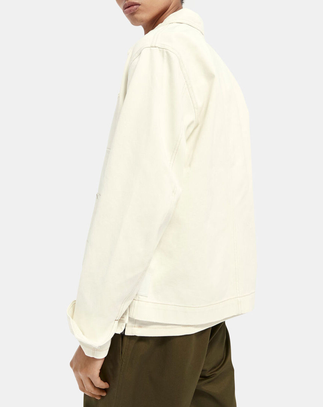 Scotch & Soda Veste en Coton Biologique Worker blanche