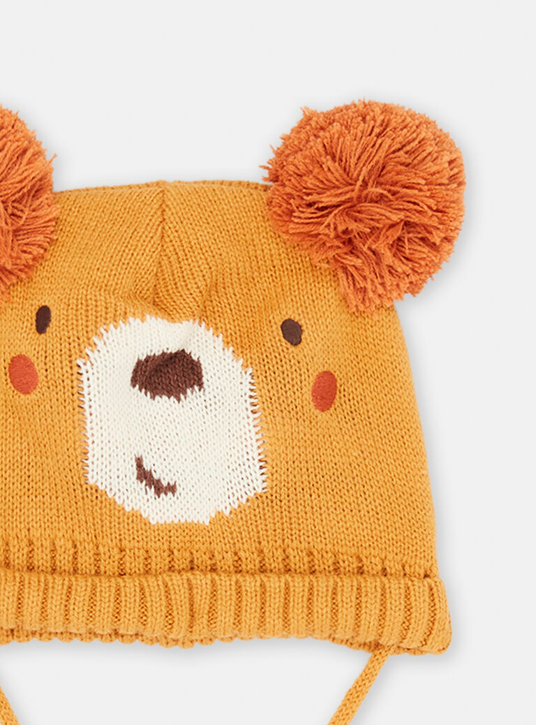 Bonnet motif ours pour bébé garçon