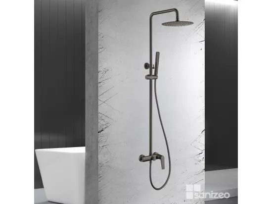 Colonne de Douche anti-calcaire Black Gun Métal DELOS BDD055/BGM