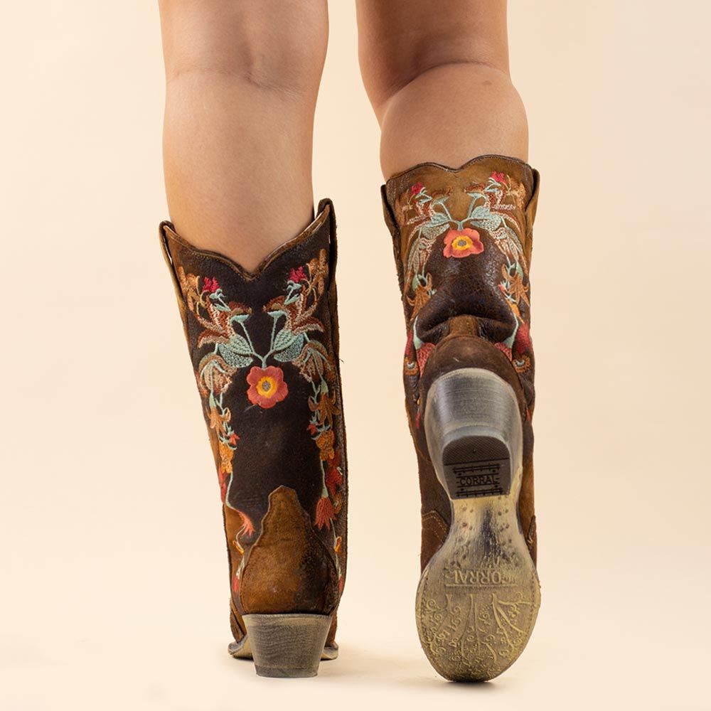Corral cowboyboots A3597 Chocolate Floral