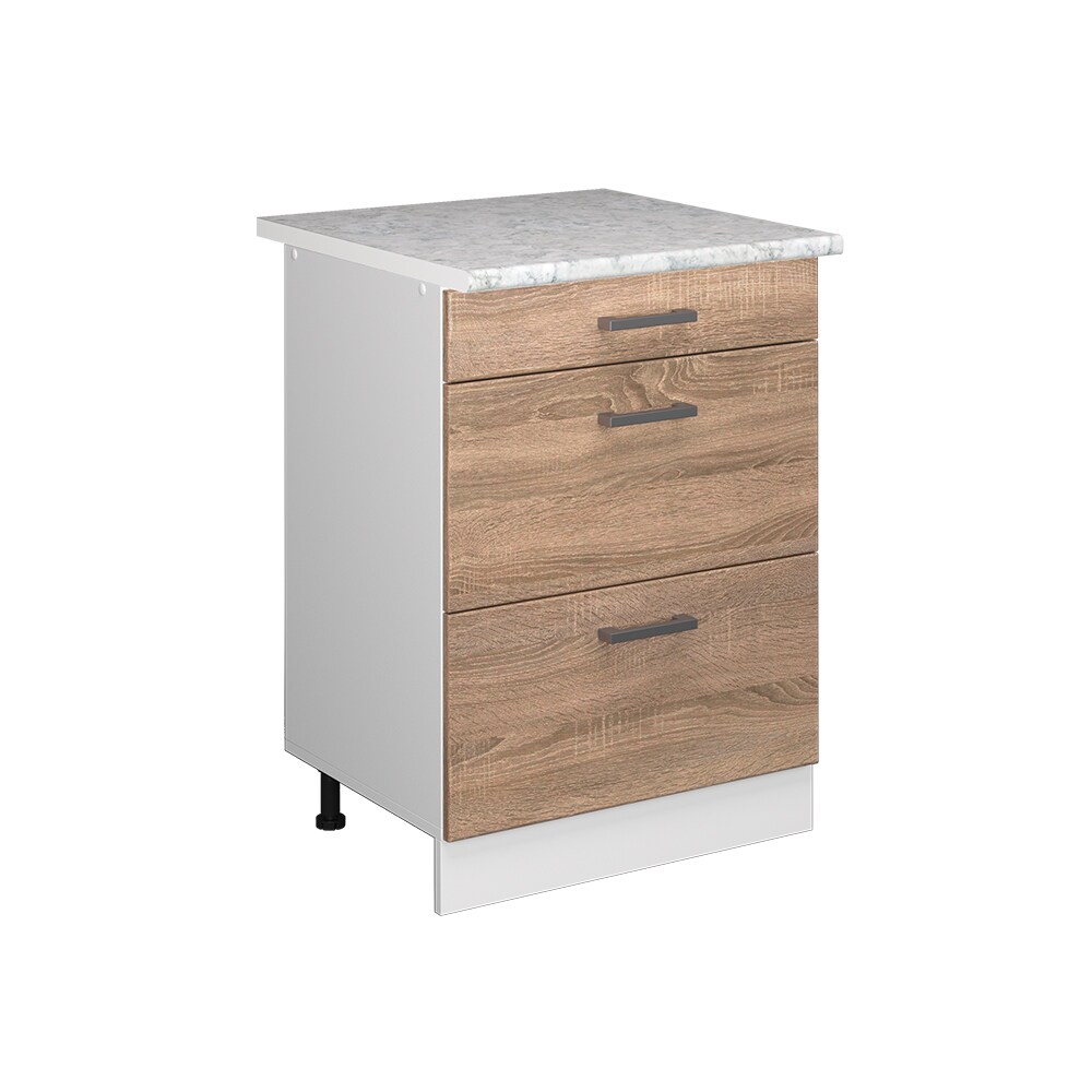 Vicco Schubladenunterschrank Küchenschrank Küchenzeile R-Line 60 cm Weiß Sonoma Schublade Arbeitsplatte