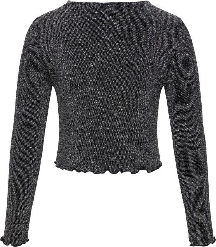 ONLY KOGQUEEN L/S GLITTER TOP BF JRS Blå