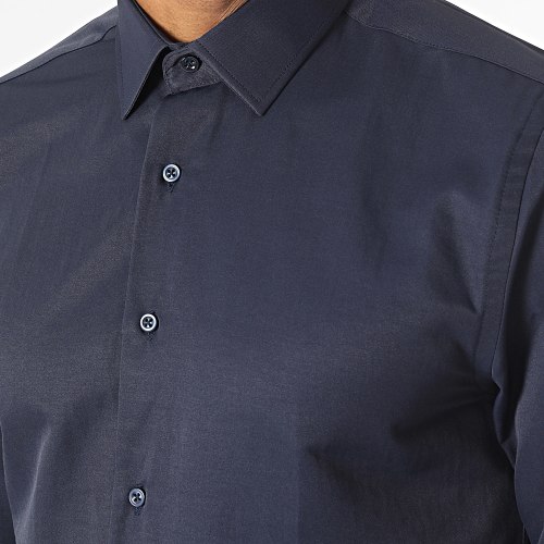Chemise Manches Longues Bleu Marine