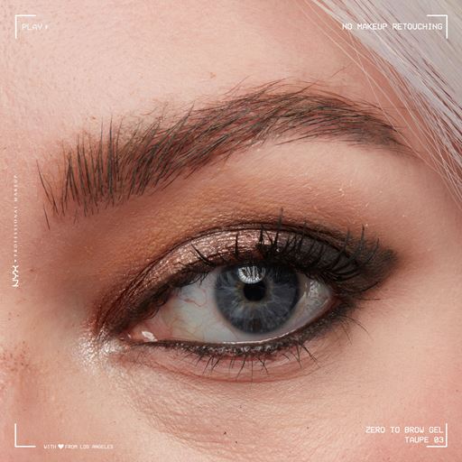 NYX Professional Makeup Zero To Brow Longwear Brow Gel, 03 Taupe