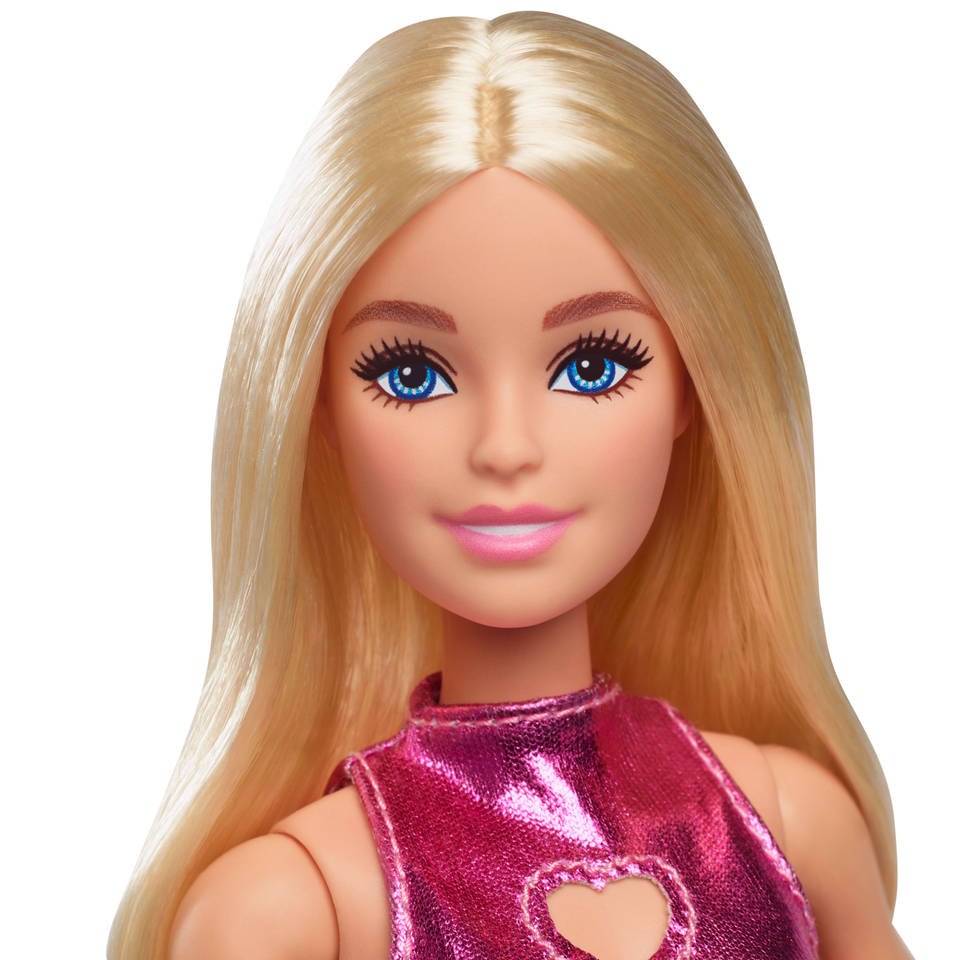 Barbie Fashionista pop in jurk met hart