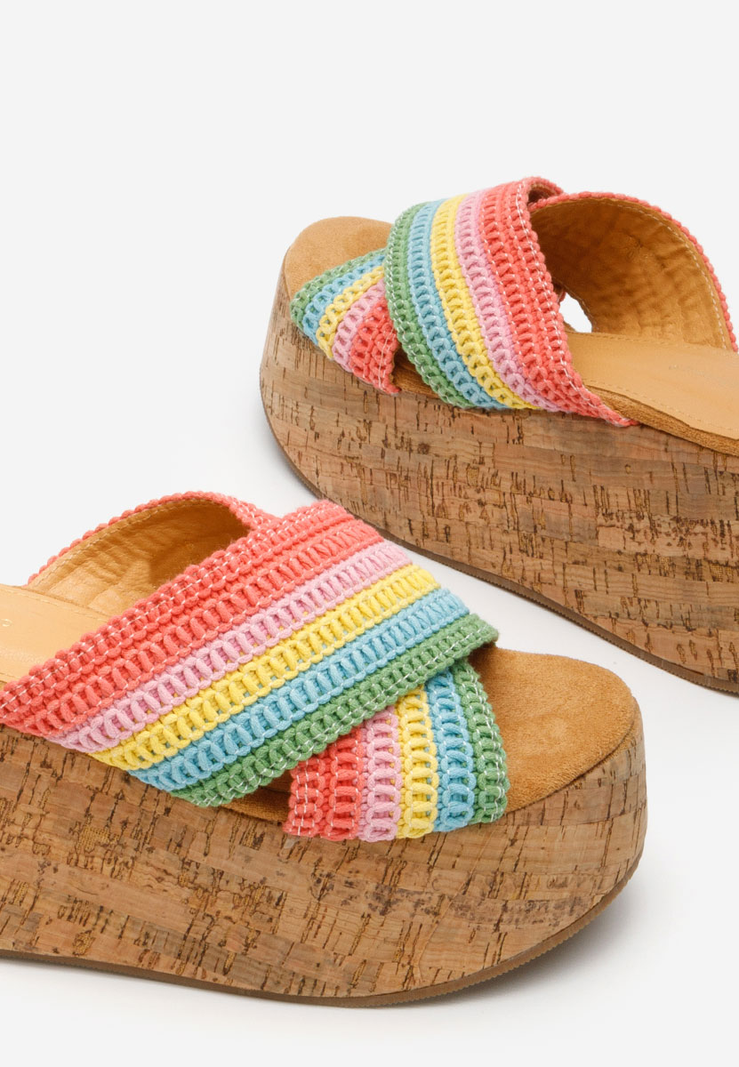 Pantoufles à plateforme multicolores Sousie