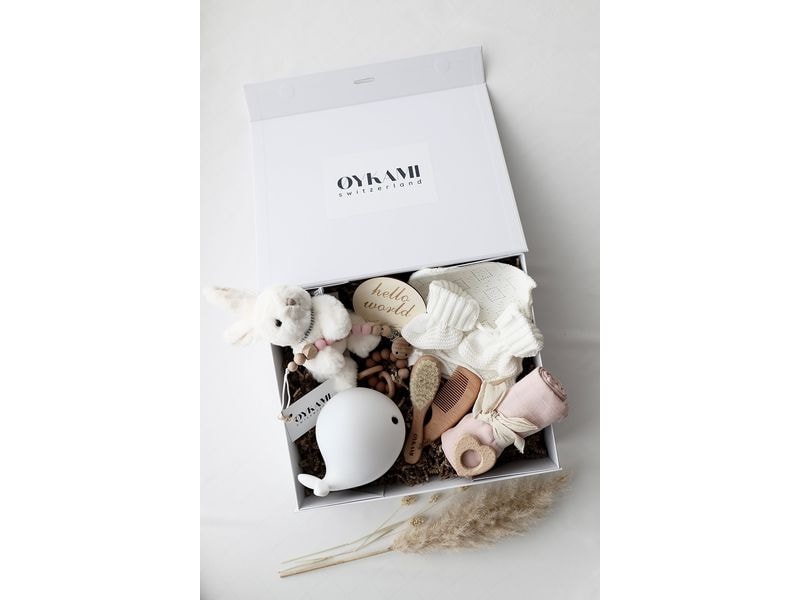 Oykami Geschenkset Paris Hase Weiss Geschenkbox zur Geburt