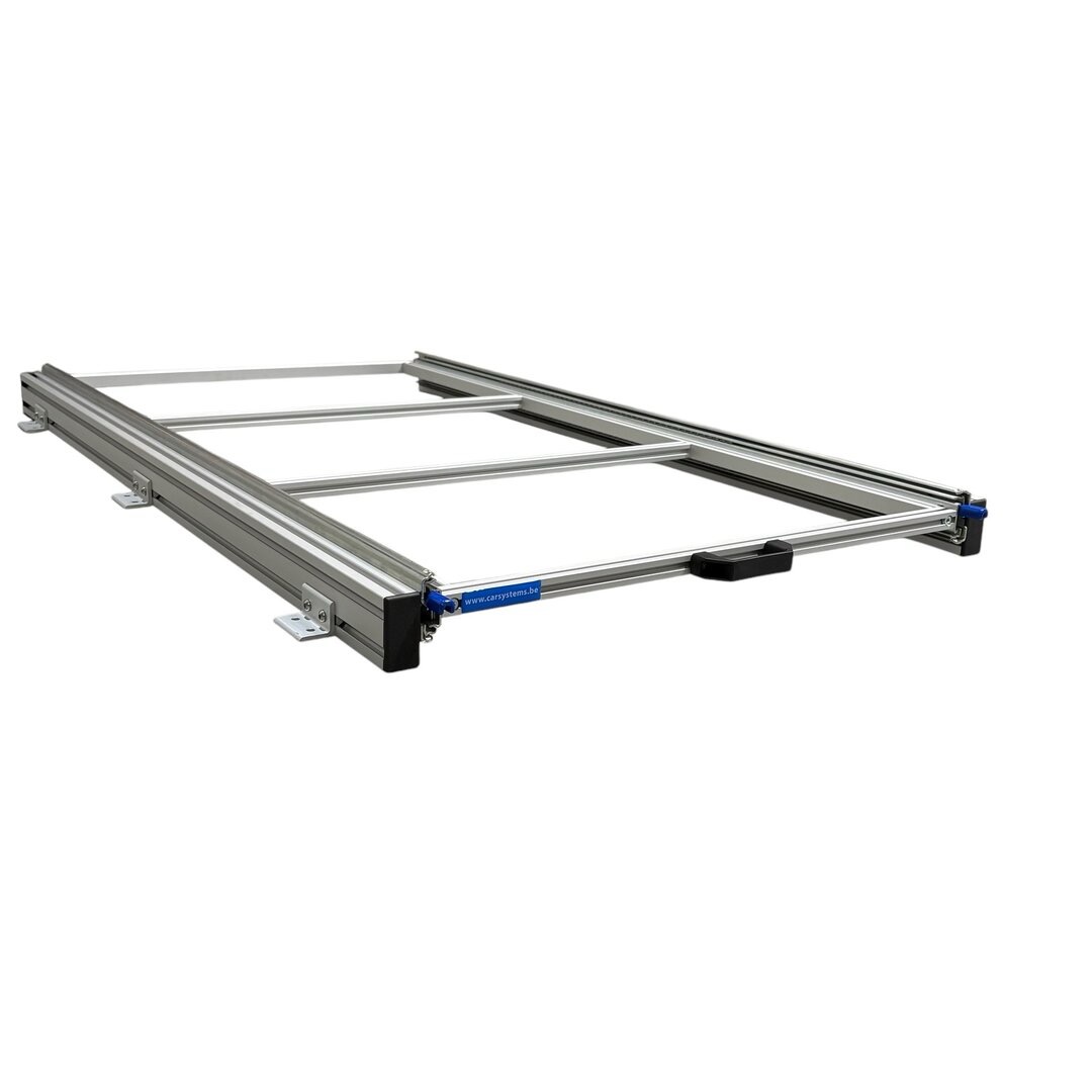 Aluminium 120 x 60 cm schuifframe met 5 open bakken