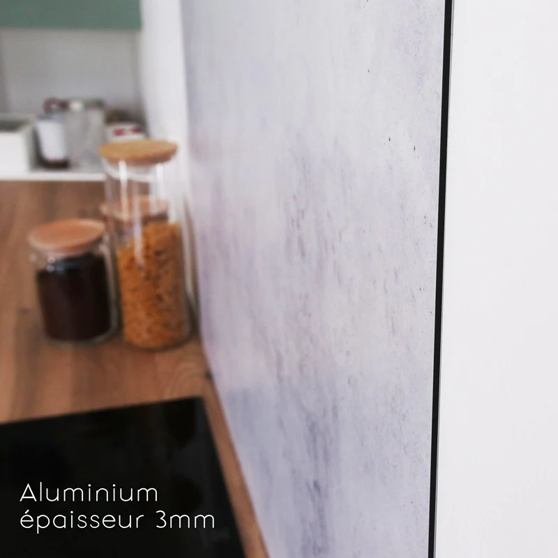 Crédence cuisine Fond de hotte ALU L 60xH 70cm - BÉTON CLAIR 99deco