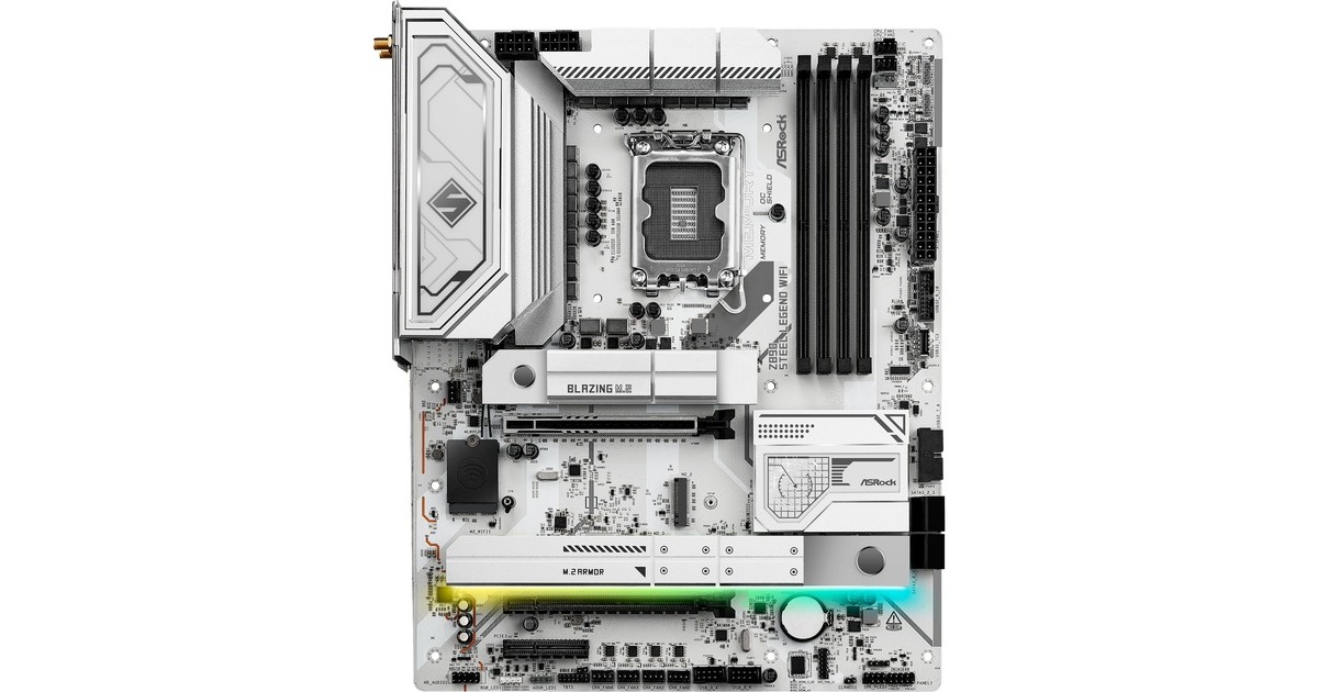 ASRockZ890 Steel Legend WiFi socket 1851 moederbord  (Zwart, RAID, 2.5Gb-LAN, Wi-Fi 7, BT, Sound, ATX)