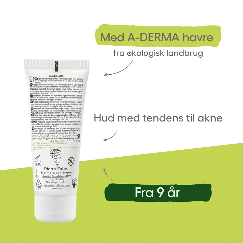 A-DERMA Biology AC Global Mattifying Care 40 ml