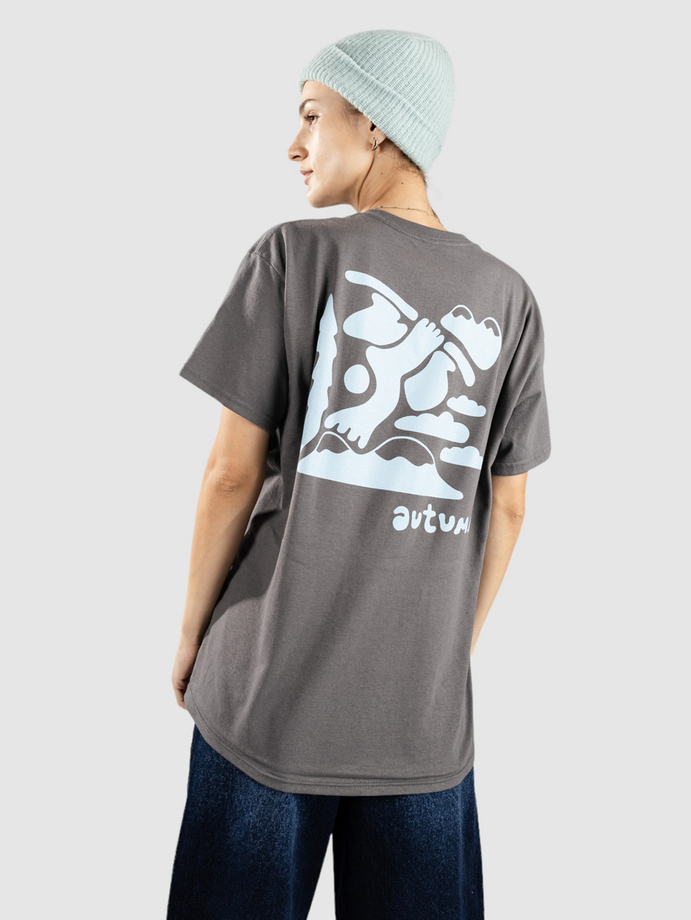 Autumn Headwear Peak Plant T-Shirt charcoal