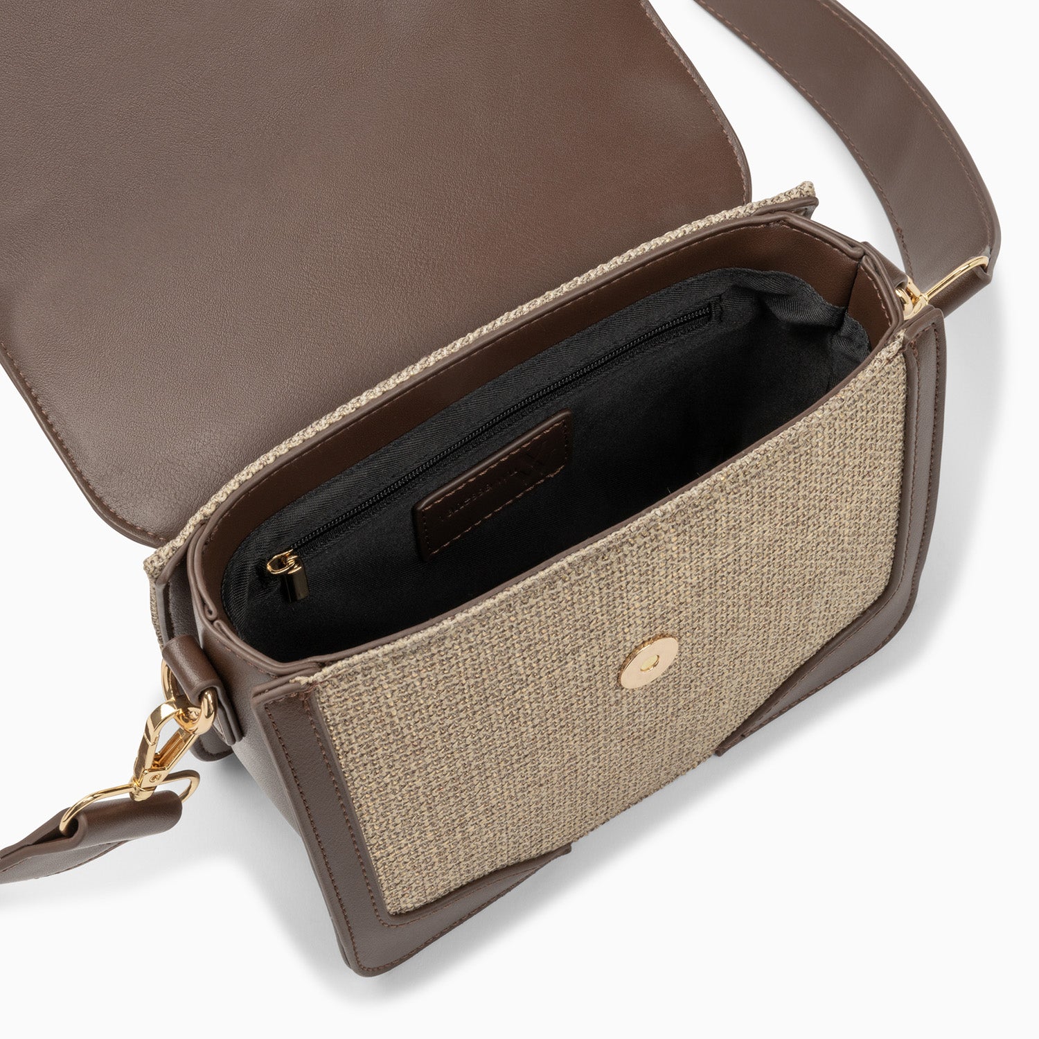 Sacs-Petit sac cartable Blair marron en tweed