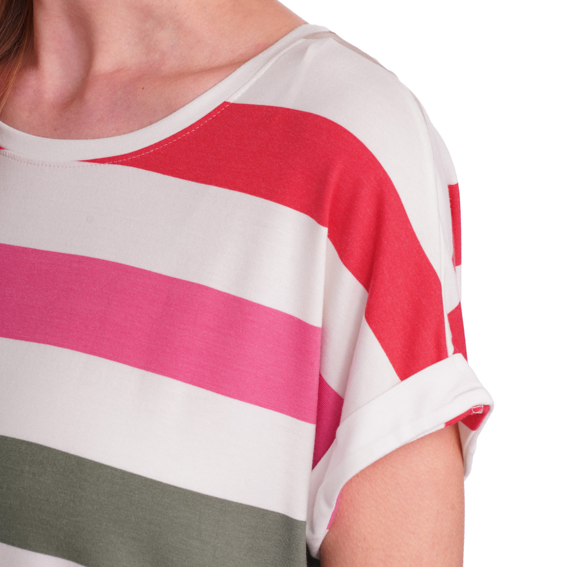 Gina Benotti Damen T-Shirt mit Print rot / pink / cremeweiss