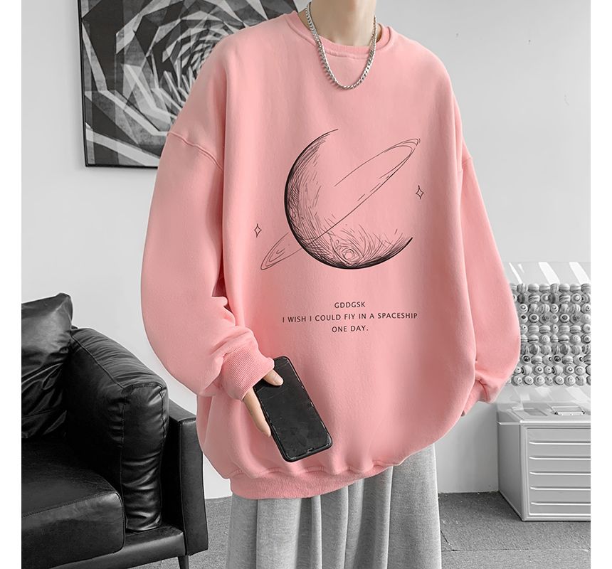 emeisa - Sweatshirt met ronde hals en letterprint