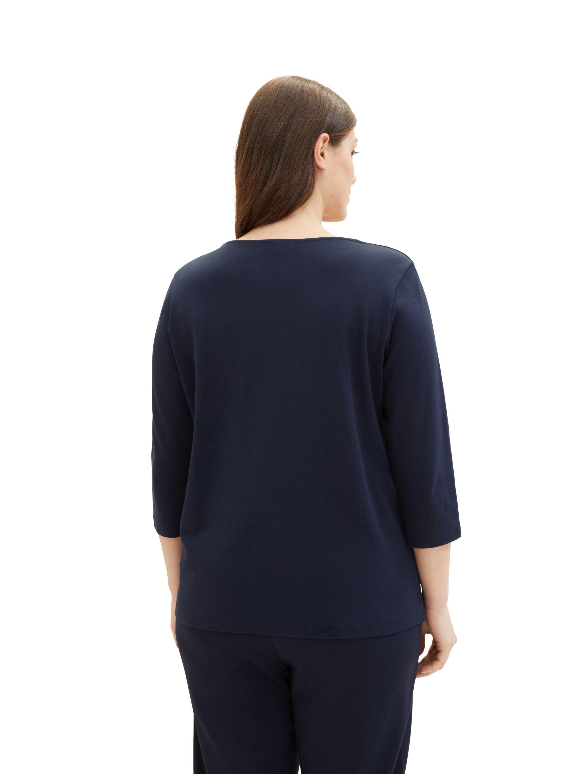 Shirt mit Karree-Ausschnitt und 3/4-Ärmeln
