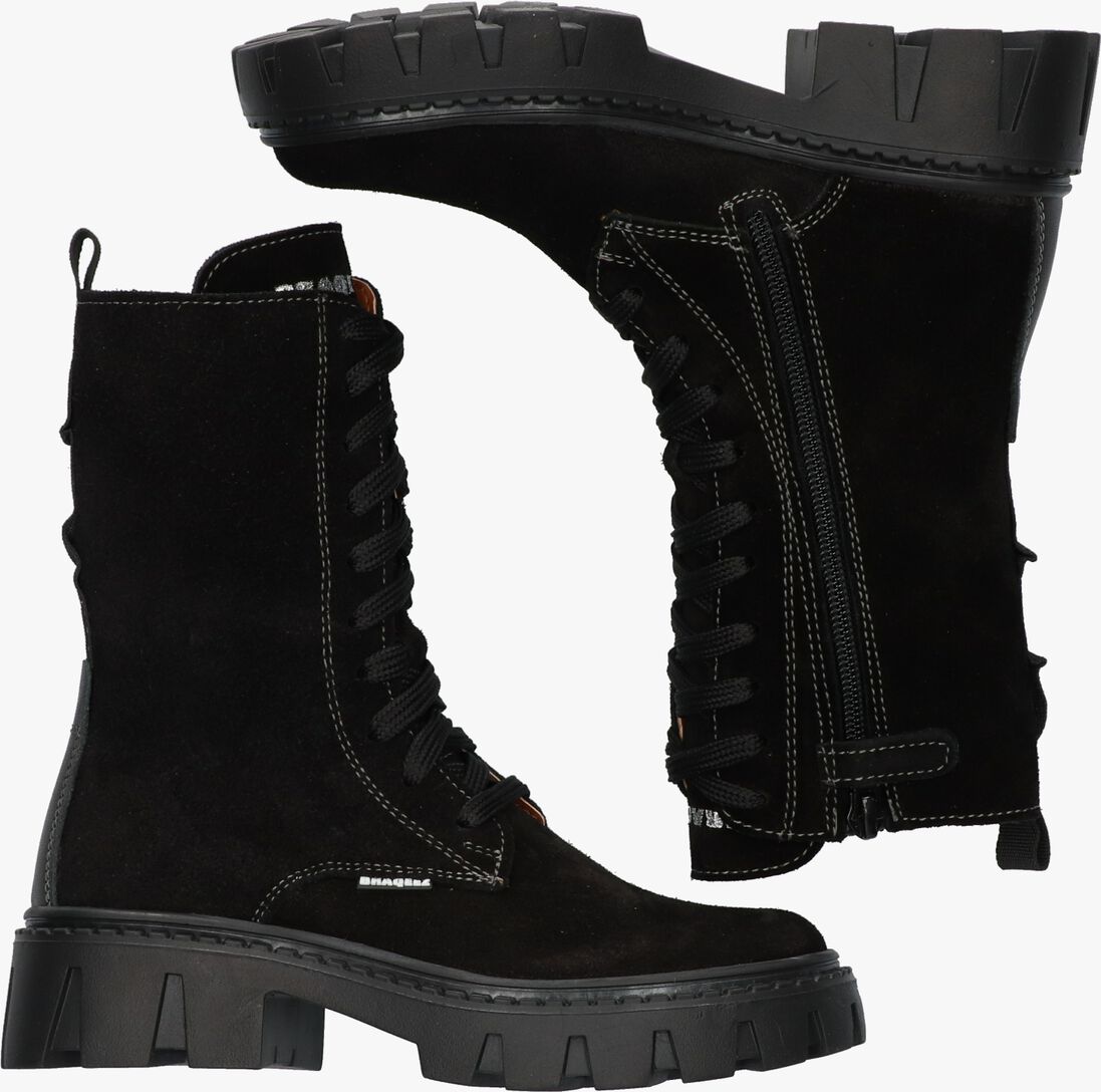 BRAQEEZ zwarte braqeez veterboots lotte london
