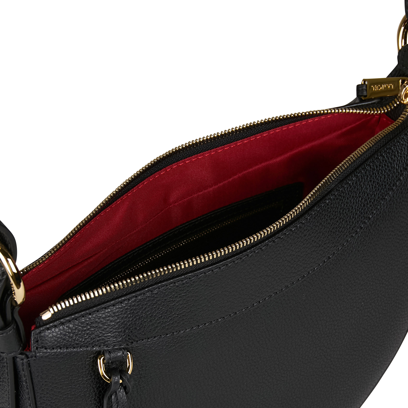 FAUBOURG - Sac demie lune en cuir| Noir
