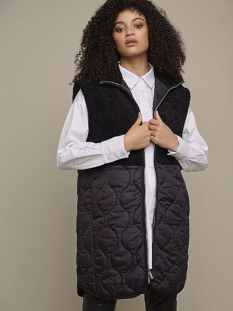 RINO&PELLE Steppgilet JANNE schwarz