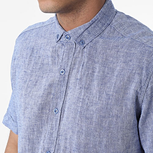 Chemise A Manches Courtes JMC-853 Bleu Chiné