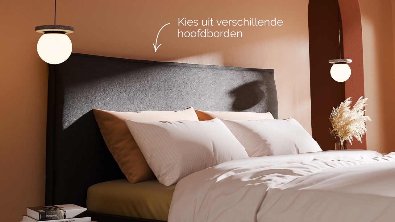 Opbergbed Morgan - Pure touch charcoal