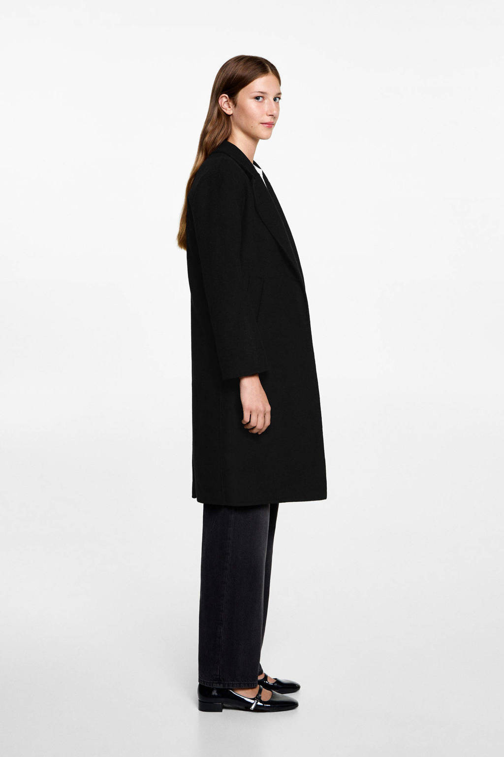 MANGO TEEN manteljas zwart