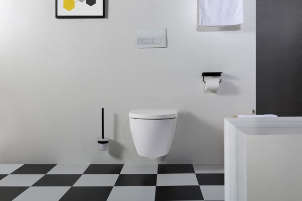 Geberit UP320 toiletset met Saniclear Jama Compact randloos wandcloset incl softclose zitting 48cm diep