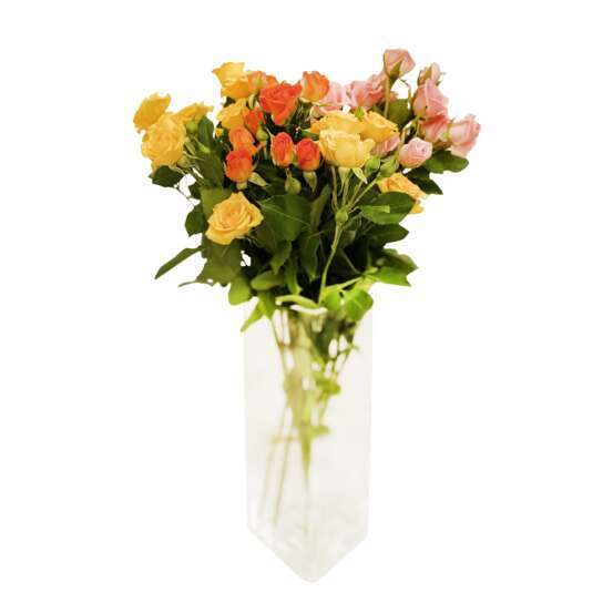Botte de Roses branchues - 5 tiges : coloris variables
