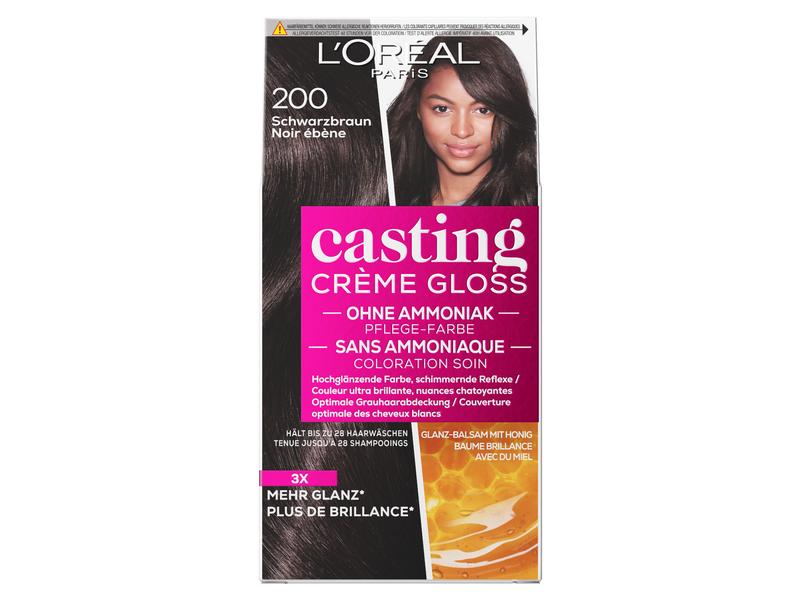 L'Oréal Paris Casting Crème Gloss 200 schwarzbraun Semi-permanente Haarfarbe