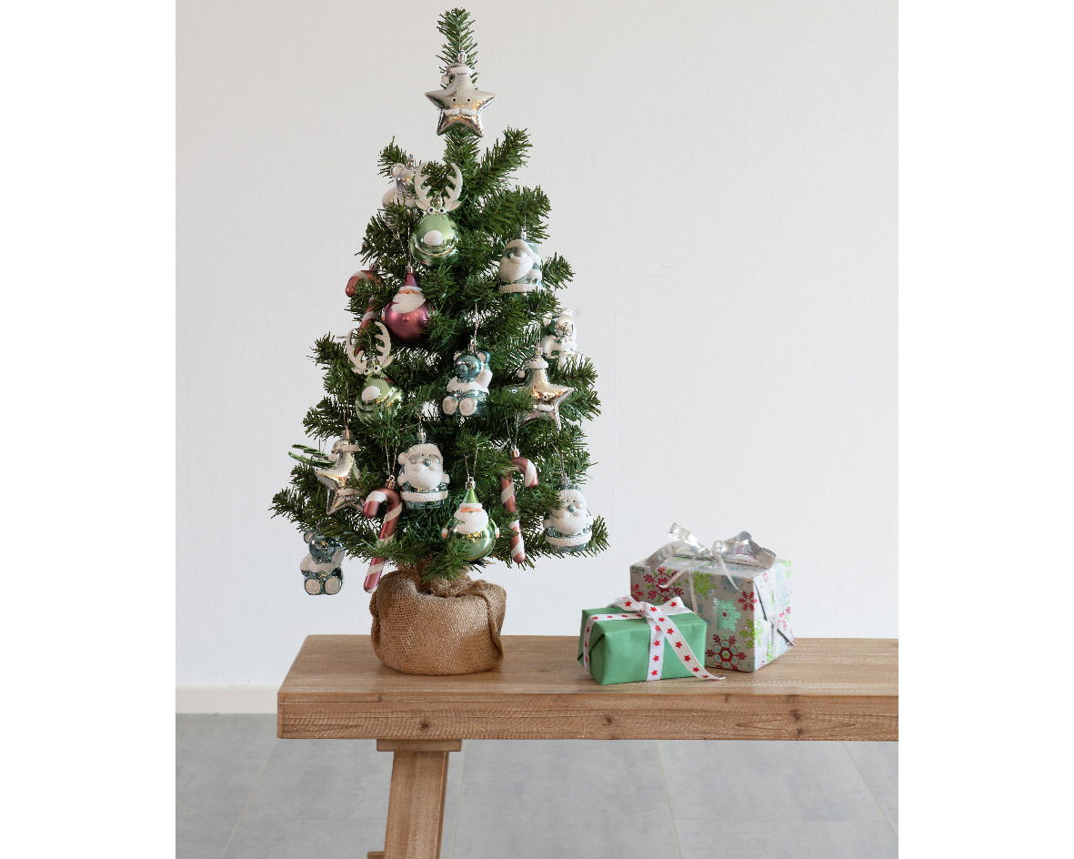 Everlands Mini-Tannenbaum mit Schmuck