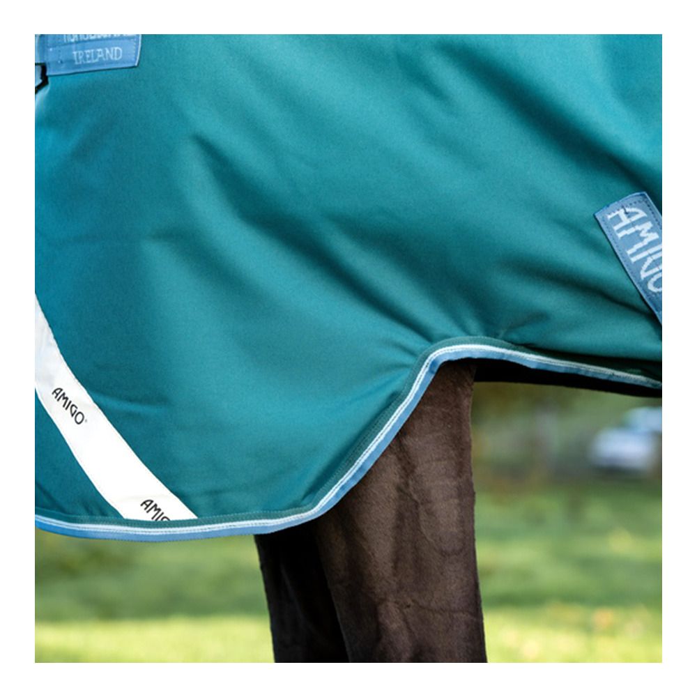 Horseware AMIGO BRAVO 12 REFL PLUS 400G - Couverture de paddock + couvre-cou storm green/turquoise/aqua
