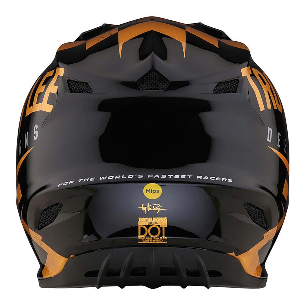 Troy Lee Designs - Casque enfant SE4 Polyacrylite Raceshop Youth Noir / Or