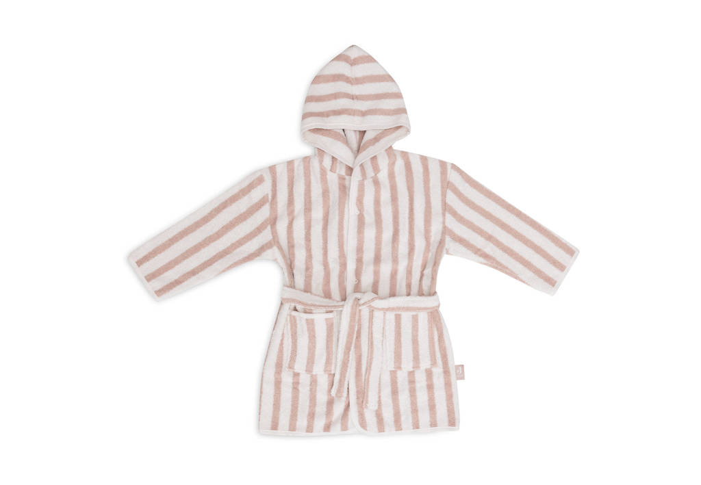 Jollein badjas Stripe Terry Wild Rose
