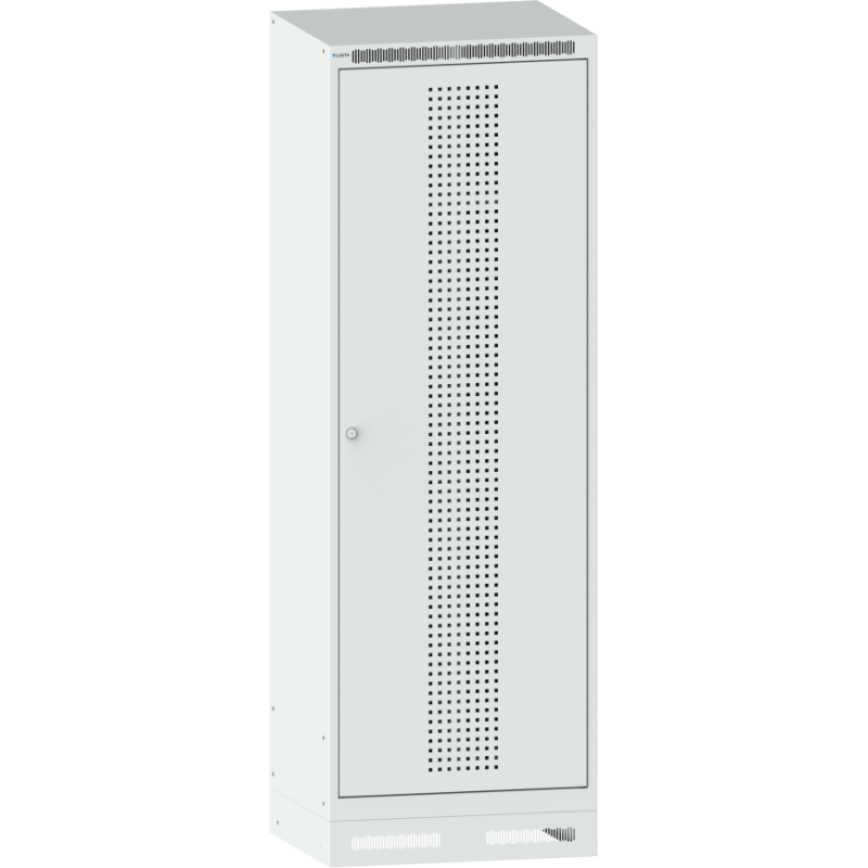 Armoire-vestiaire Lista 1 porte battante pour 2 compartiments L 30 cm - Gris clair RAL 7035
