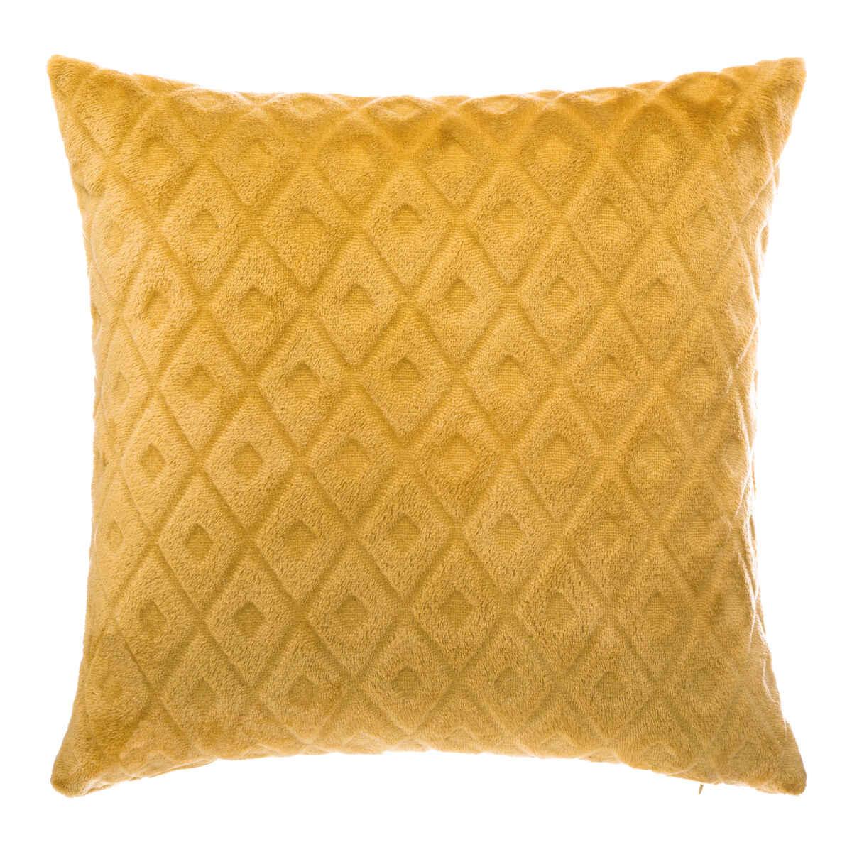 COUSSIN FLAN 3D LOSANGE OCRE 40X40CM