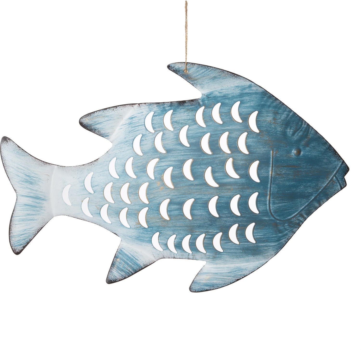 Intratuin tuinwanddecoratie vis Molly blauw 46 x 3 x 30 cm