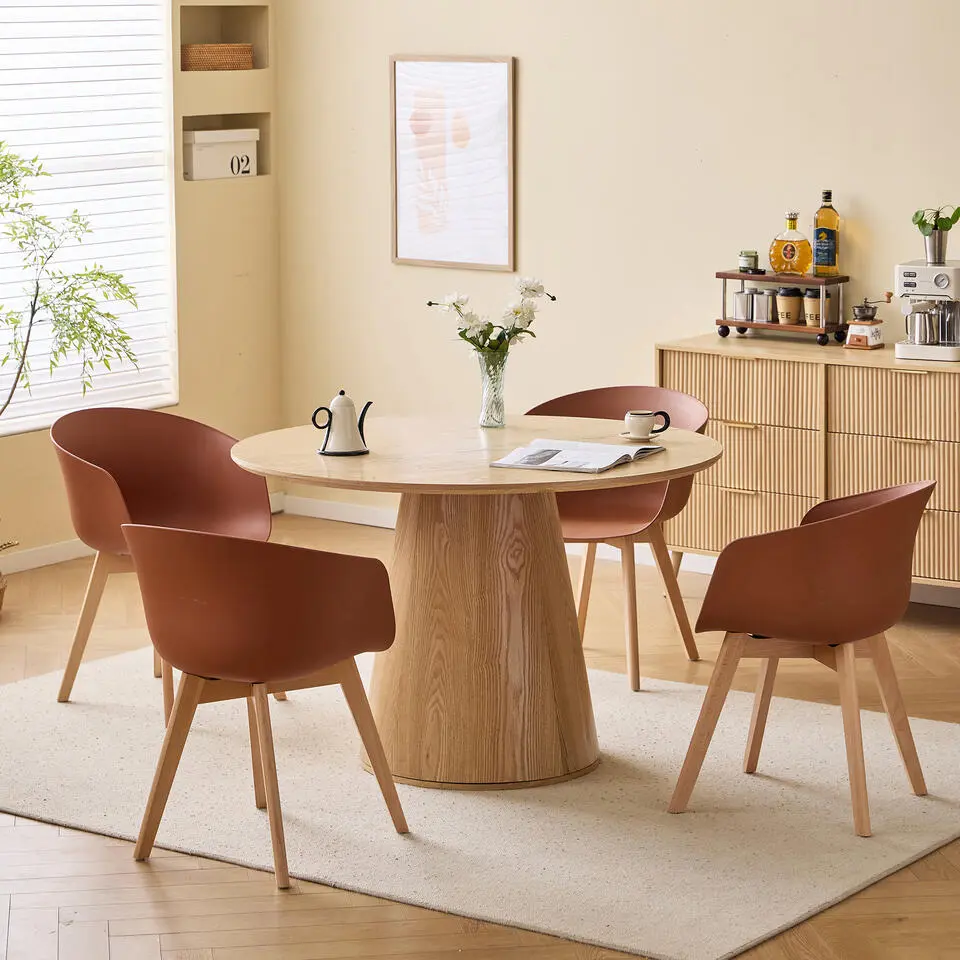 Eettafel voor 6 personen Rond Hout
