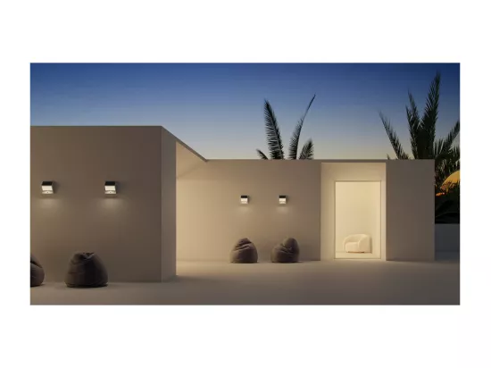 EGNA Spot à énergie solaire noir 4000K Luminaire extérieur Beneito Faure