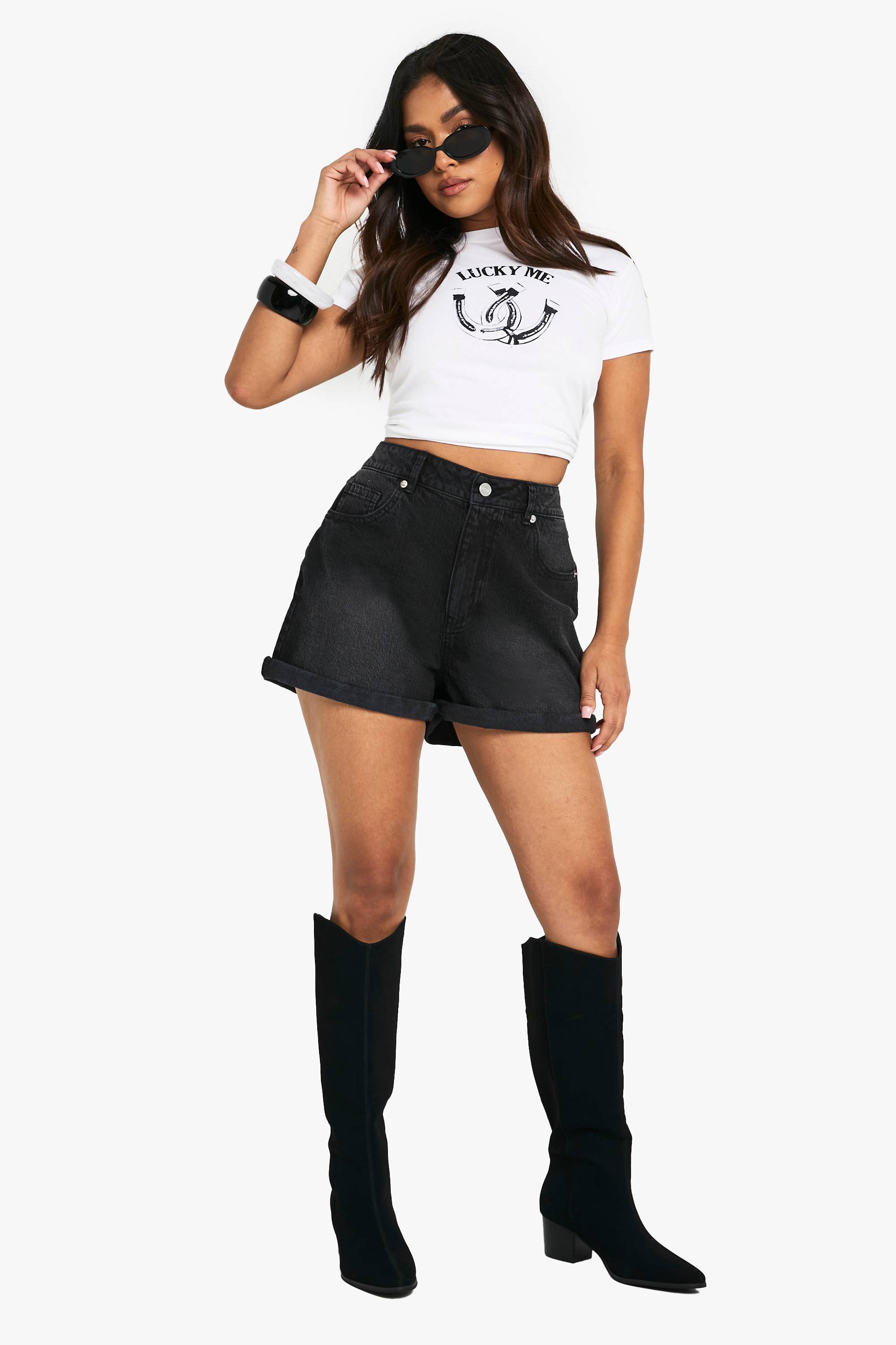 boohoo Short Denim Maman Petite