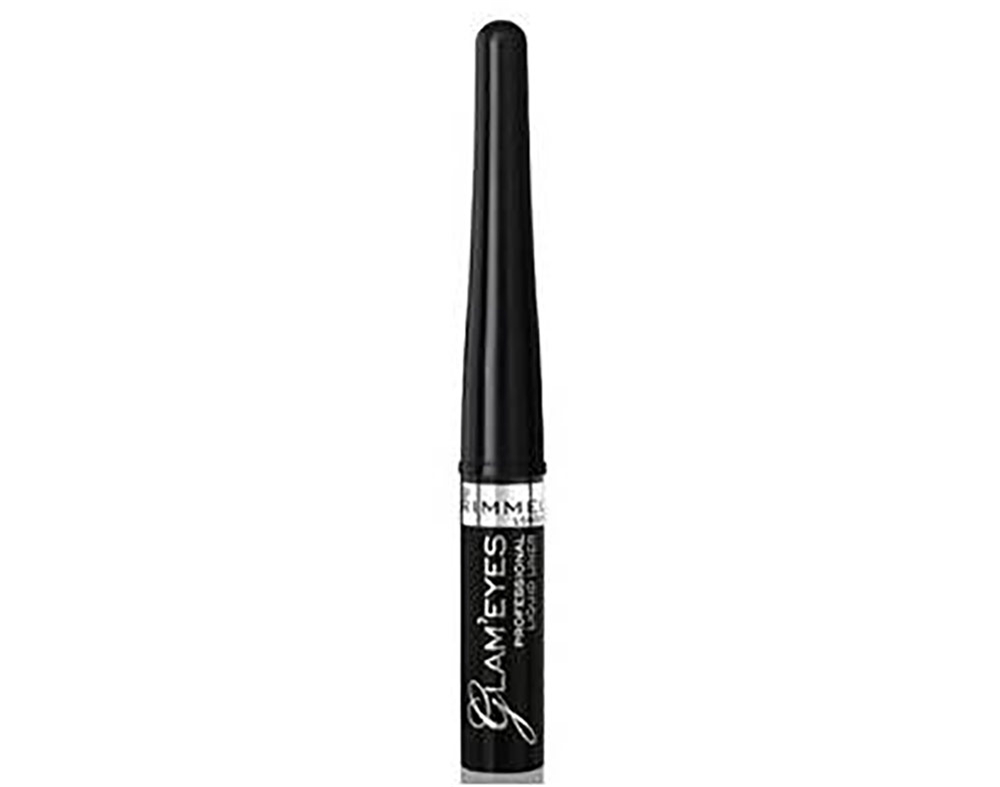 Eyeliner Glam Eyes Liquid Eyeliner 001 Pitch Black Rimmel un
