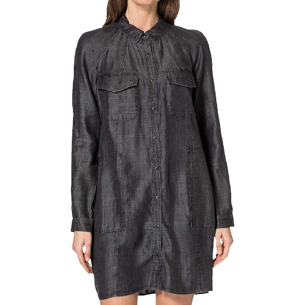 Superdry Robe chemise Noir Femme Superdry Tencel