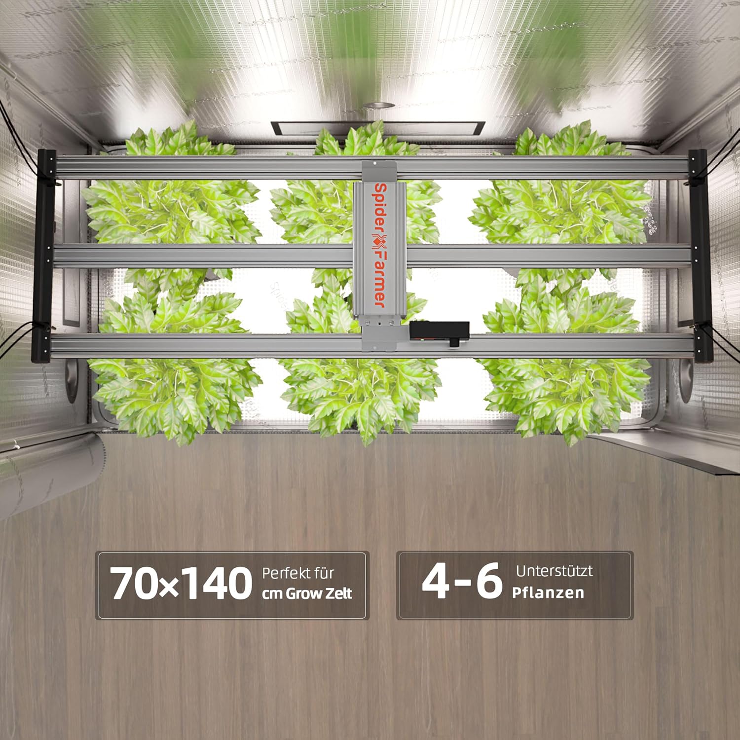 Spider Farmer Cost-Effective G4500 LED Grow Light 320W, Smarte APP Steuerung Pflanzenlampe Vollspektrum Grow Lampe Dimmbar Grow Lample für Gemüse Blume 60x120CM Abdeckung, Bridgelux Dioden