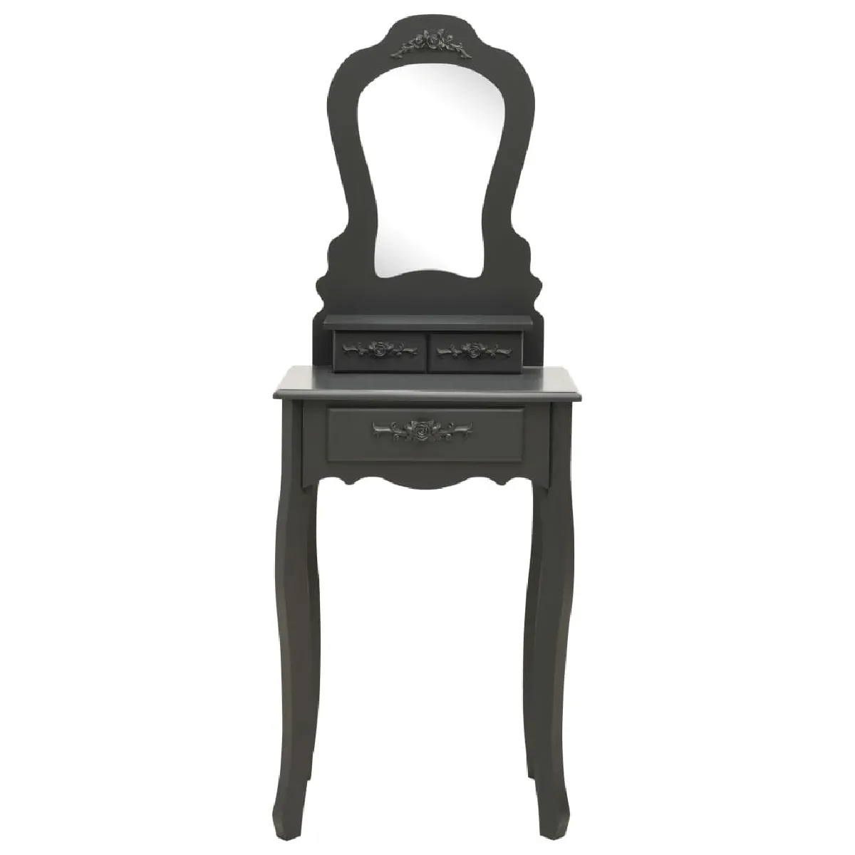 Ensemble de coiffeuse Helloshop26 avec tabouret - Gris